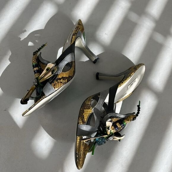 MiuMiu AW 2008 DragonflySlide Mules Heels - Picture 9 of 12